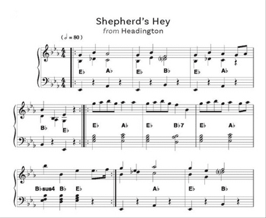 Simplest English Morris Tunes Piano Solo scores gallery preview page 4