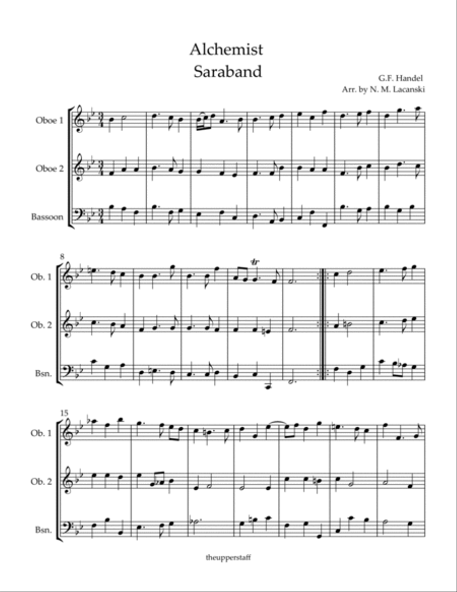 Alchemist Saraband Alchemist Saraband Woodwind Trio scores gallery preview page 2