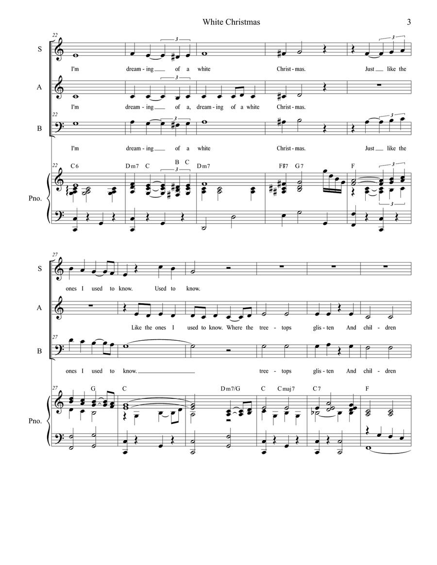 White Christmas 3-Part scores gallery preview page 3