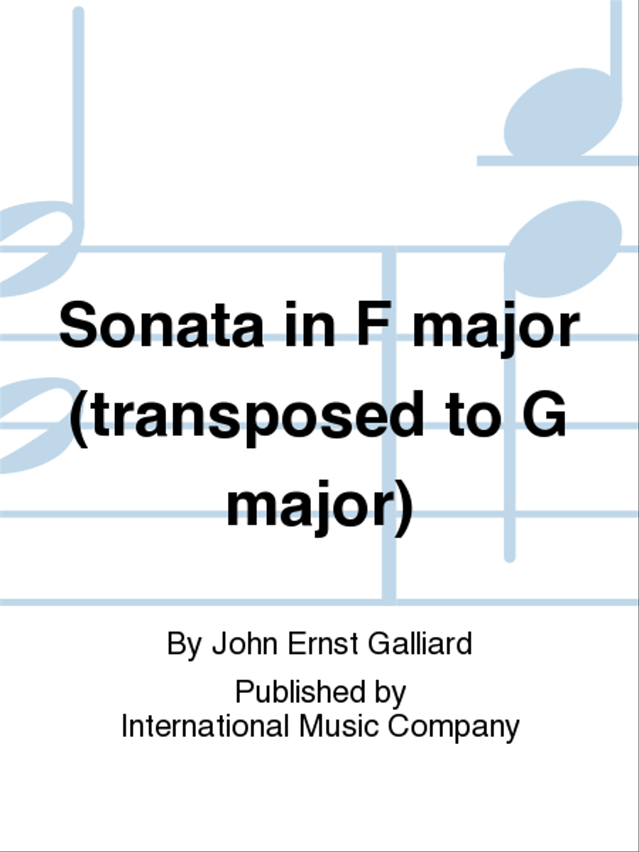 Sonata In F Major (Transposed To G Major) Double Bass scores gallery preview page 1