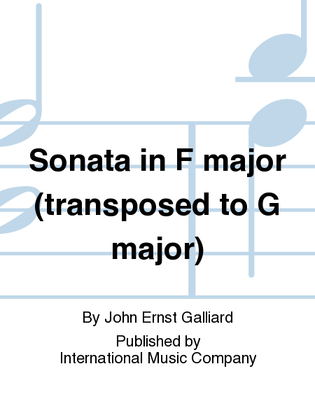 Sonata In F Major (Transposed To G Major)