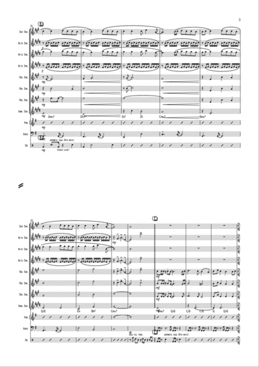 Here I Am To Worship (light Of The World) Large Ensemble scores gallery preview page 3