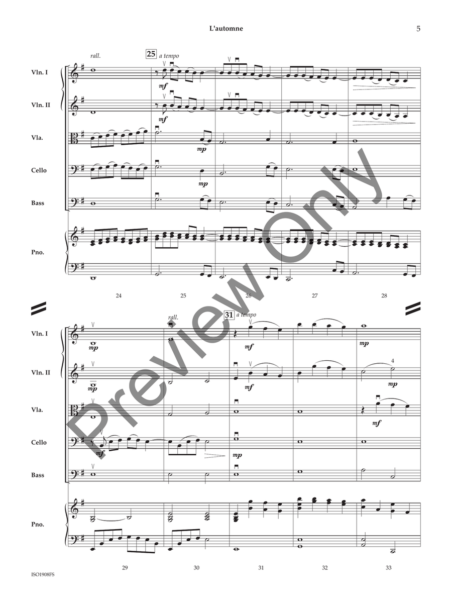 L'automne (Score) String Orchestra scores gallery preview page 4