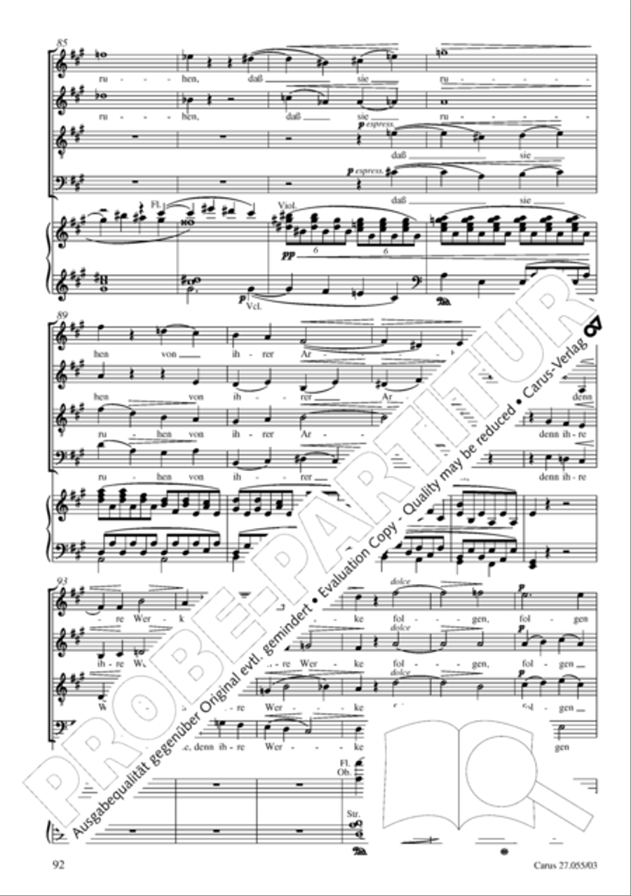 Ein Deutsches Requiem (German Requiem) 4-Part scores gallery preview page 95