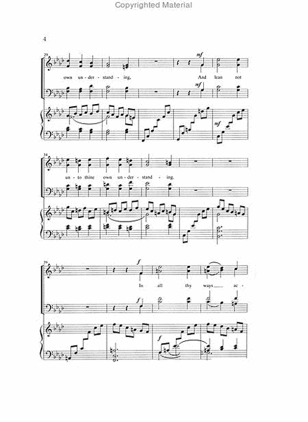 Trust in the Lord with All Thine Heart - SATB - Manookin image number null