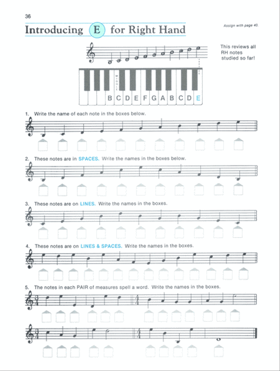 Alfred's Basic Adult Piano Course Theory, Book 1 Piano Method scores gallery preview page 4