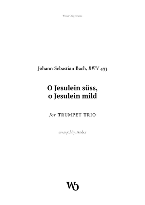 Book cover for O Jesulein süss by Bach for Trumpet Trio
