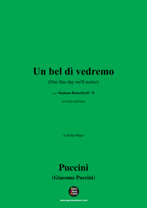 G. Puccini-Un bel dì vedremo(One fine day we'll notice),Act II,in B flat Major