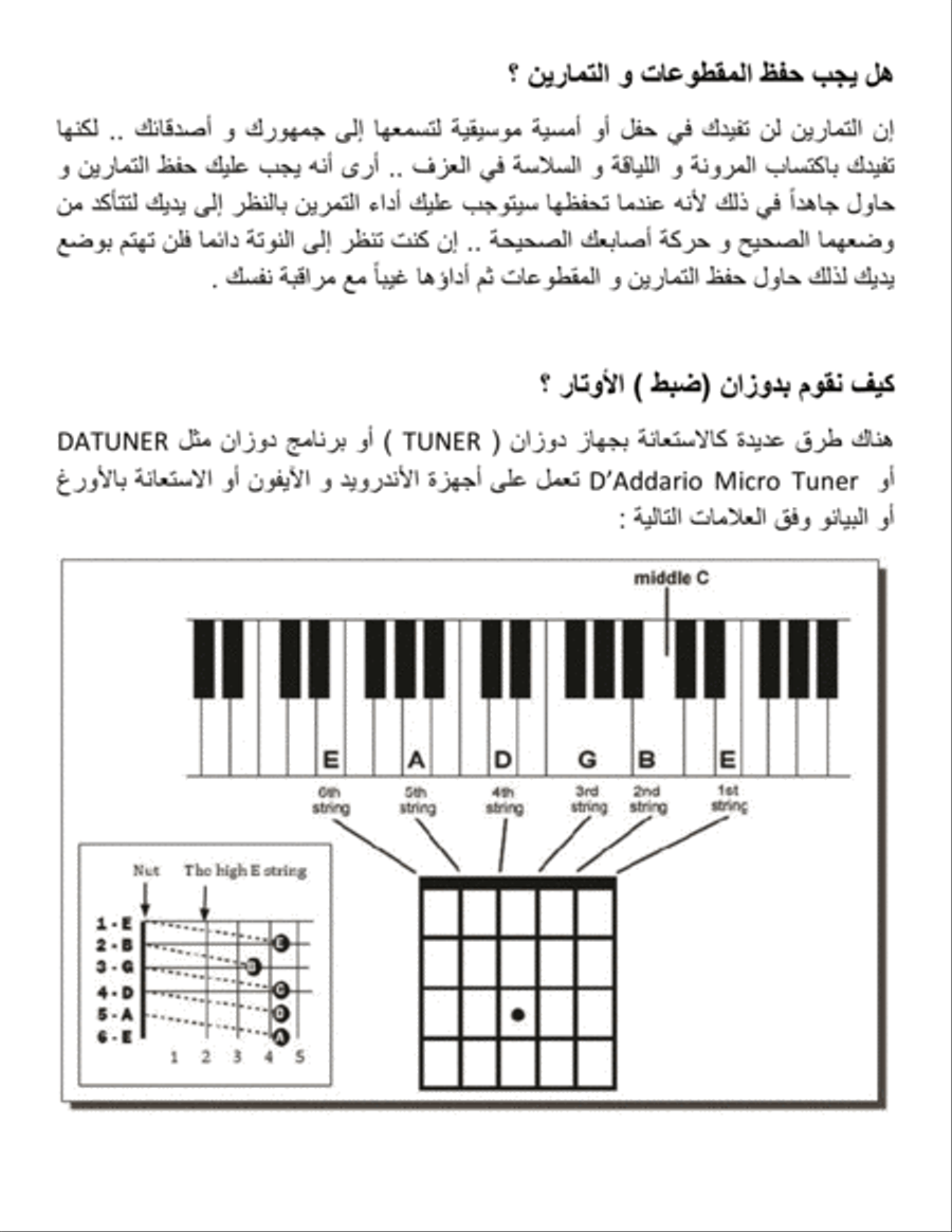 Learn & Play Classic Guitar By Somar in Arabic Guitar Tablature scores gallery preview page 6
