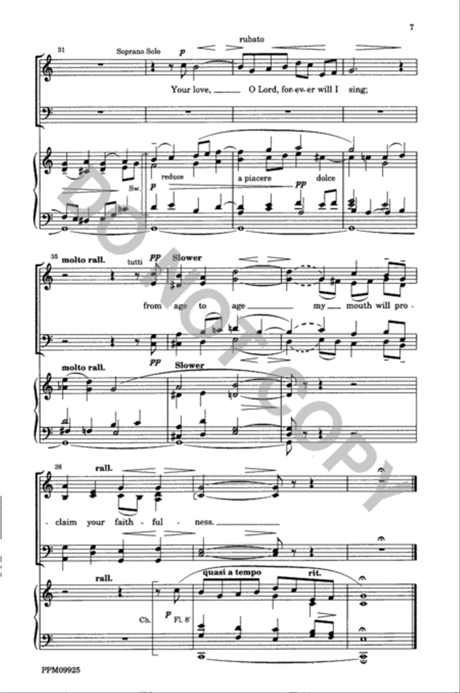 Your Love O Lord forever will I sing Op. 251 Divisi scores gallery preview page 8