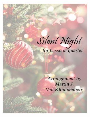 Silent Night, for bassoon quartet