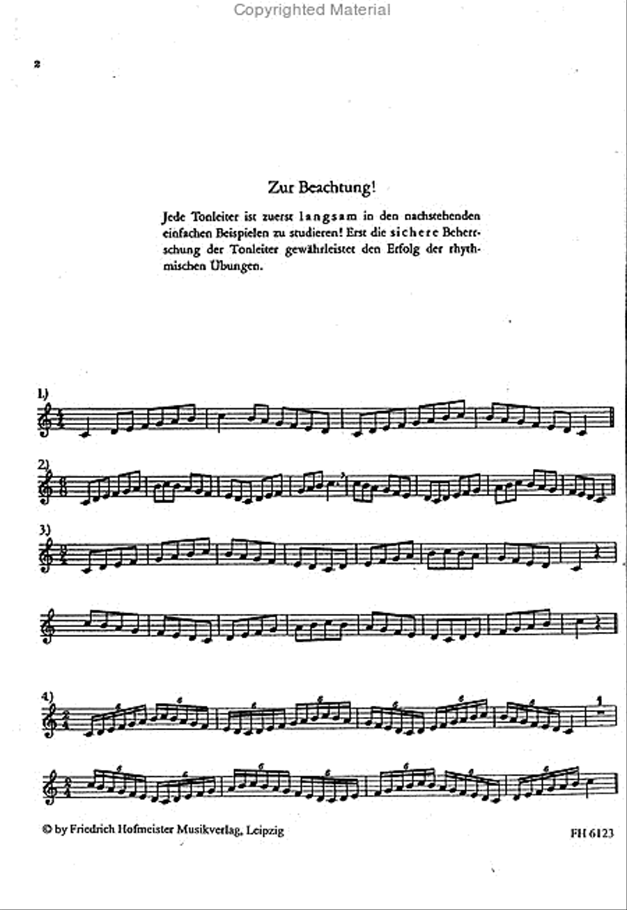 Rhythmische und technische Tonleiter-Studien für Horn Horn scores gallery preview page 2