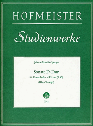 Book cover for Sonate D-Dur (T40)