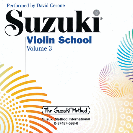 David Cerone: Suzuki Violin School, Volume 3 - Compact Disc