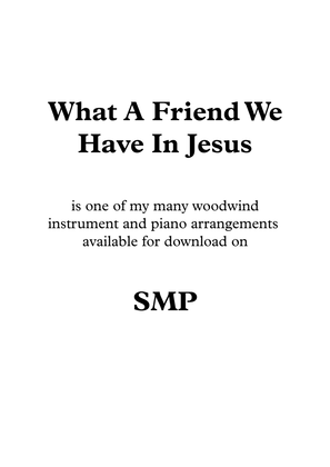 Book cover for What A Friend We Have In Jesus, for Flute and Piano