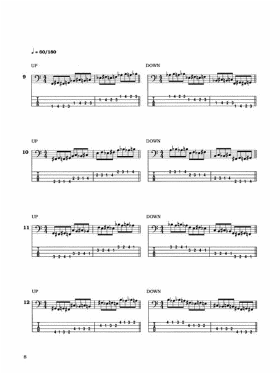 Bass Fitness – An Exercising Handbook: Updated Edition! Bass Guitar Tablature scores gallery preview page 9