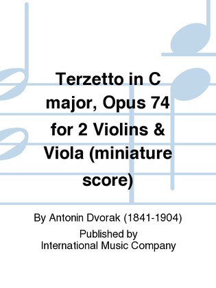 Book cover for Miniature Score To Terzetto In C Major, Opus 74