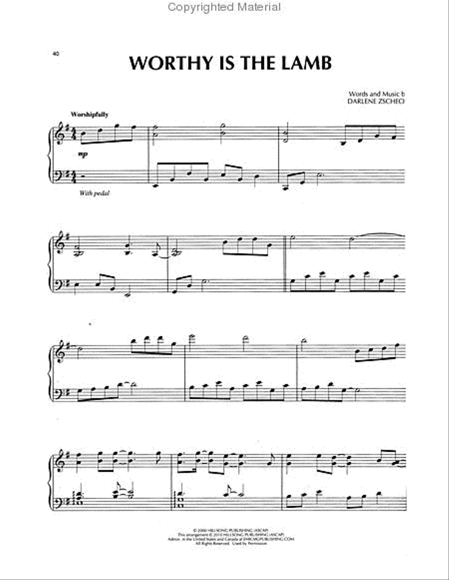 Revelation Song & 10 More Worship Hits Piano Solo scores gallery preview page 4
