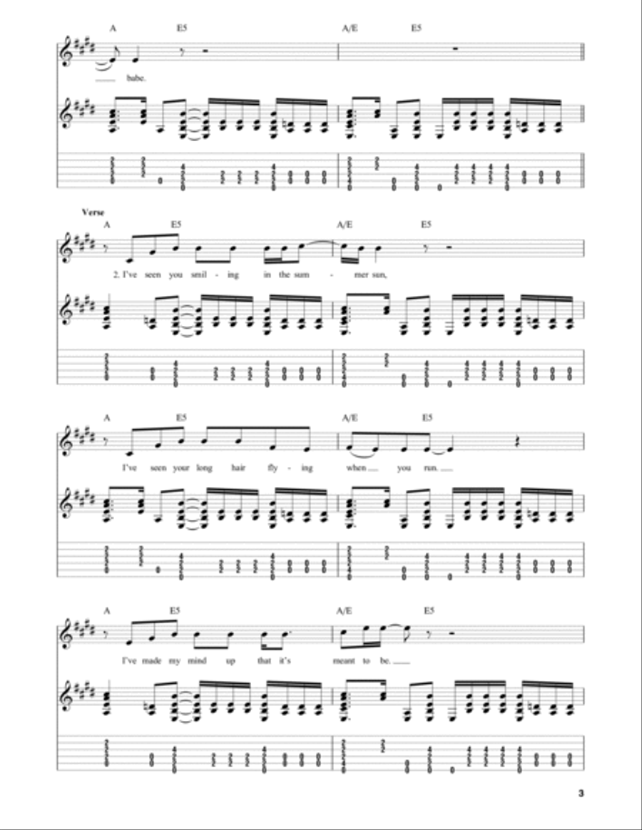 You'll Accomp'ny Me Electric Guitar scores gallery preview page 3