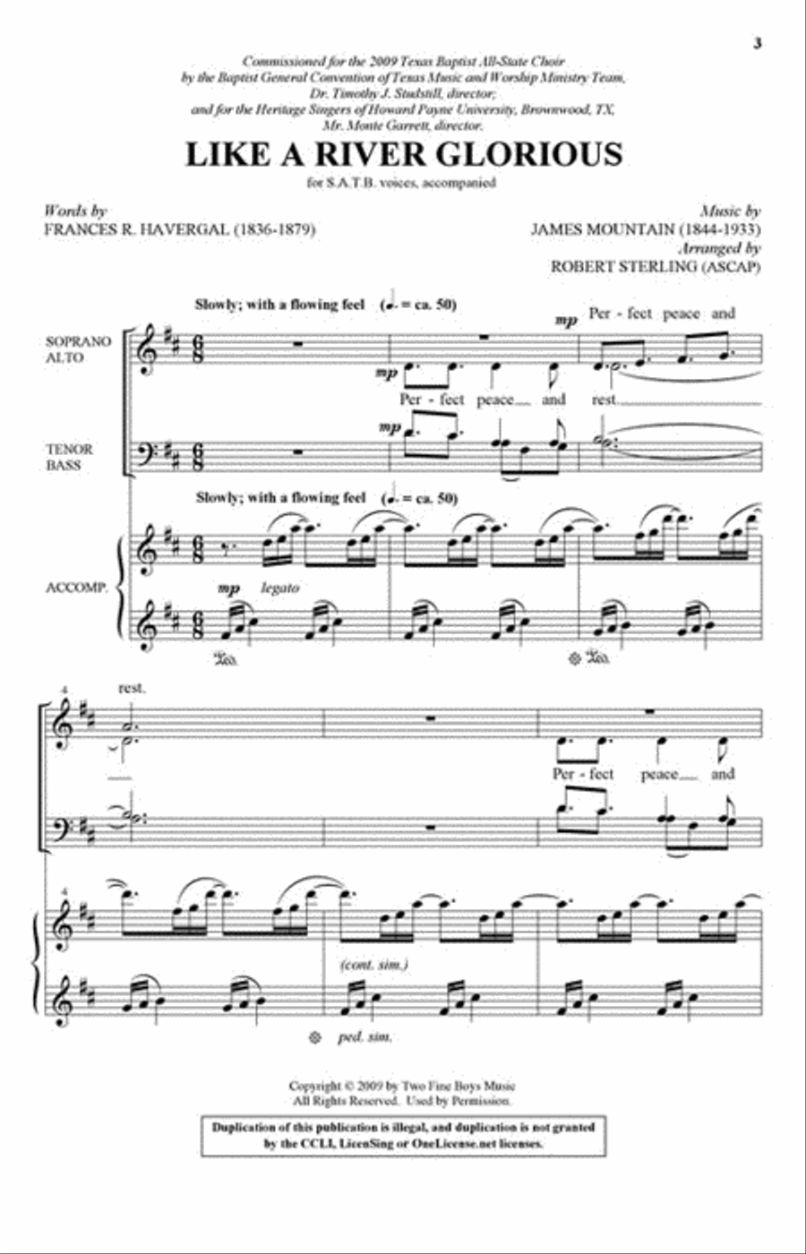 Like a River Glorious Like a River Glorious 4-Part scores gallery preview page 2