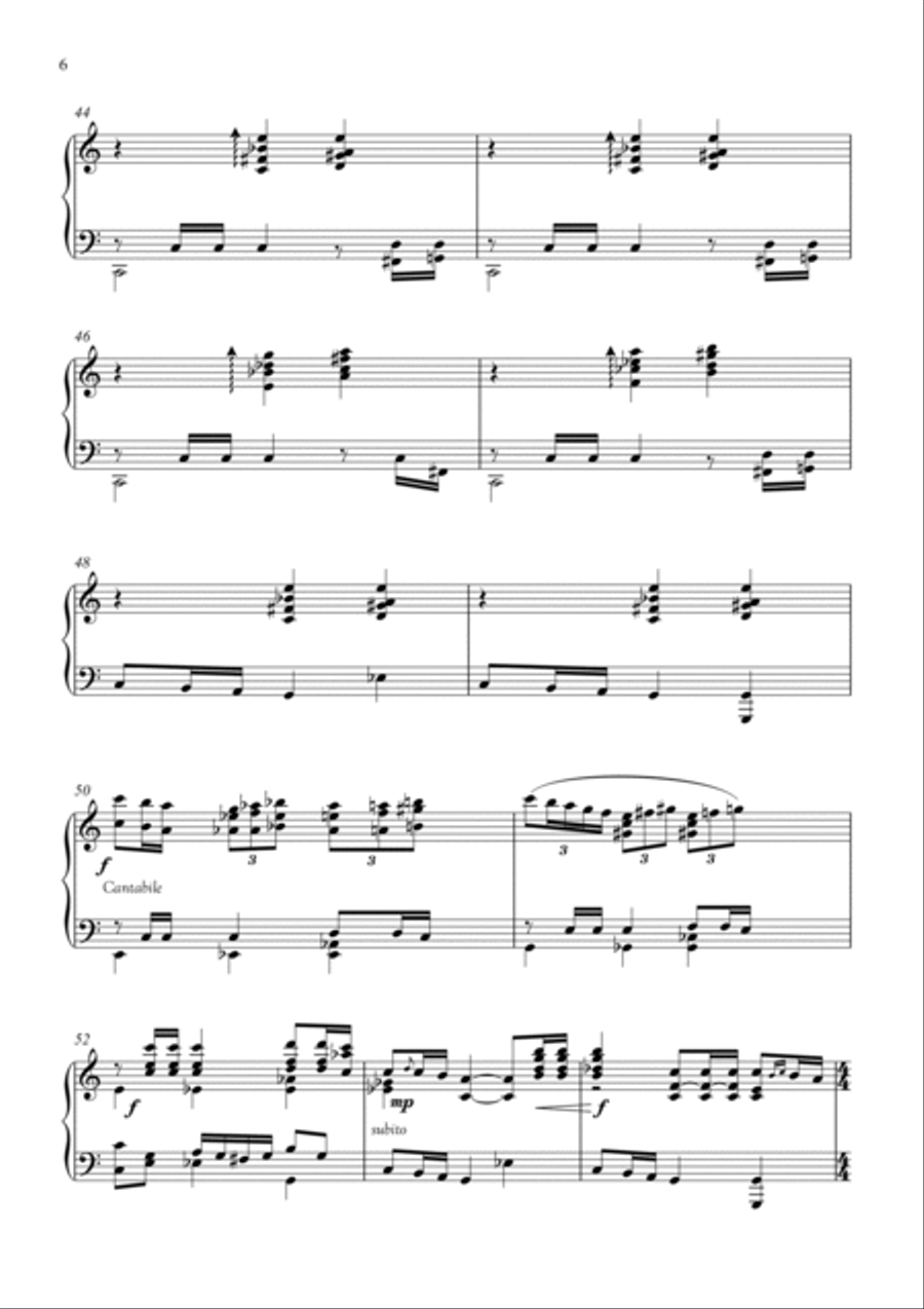 Cinco Serranas Piano Solo scores gallery preview page 6