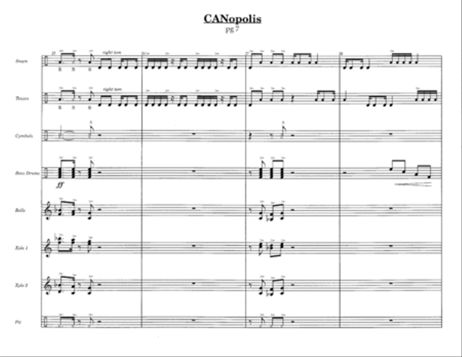 CANopolis w/Tutor Tracks Percussion Ensemble scores gallery preview page 6