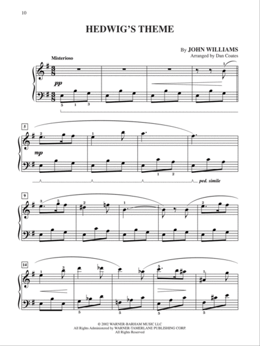 10 for 10 Sheet Music Movie Hits Easy Piano scores gallery preview page 2