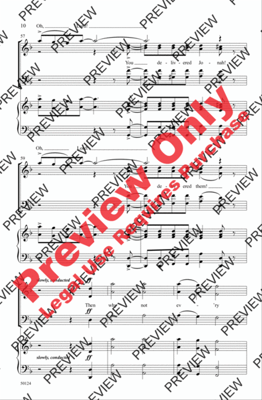 Didn't My Lord / Dies Irae 4-Part scores gallery preview page 10