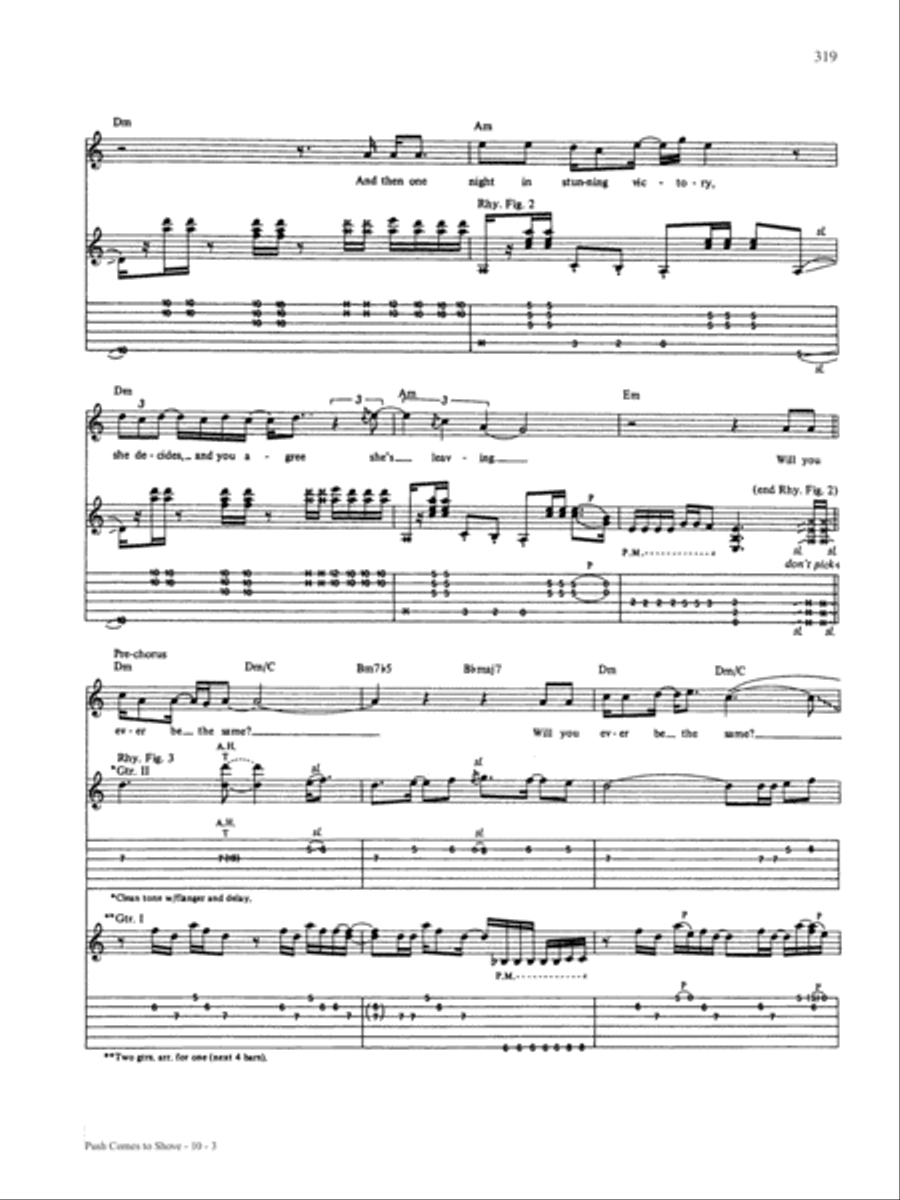 Push Comes To Shove Guitar Tablature scores gallery preview page 3