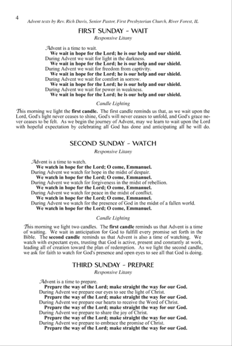 We Wait in Hope (A Candle Lighting Ceremony for Advent) 2-Part scores gallery preview page 3