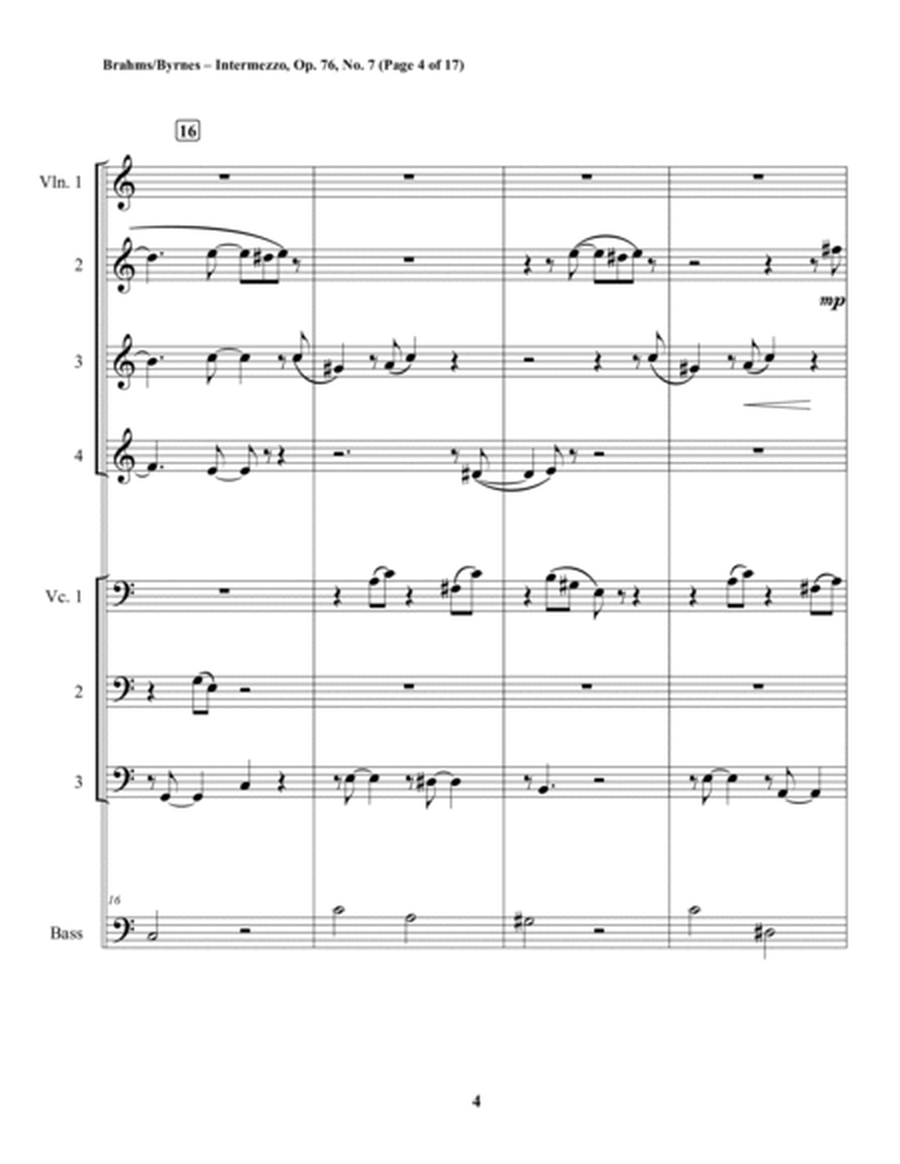 Intermezzo, Op. 76, No. 7 (String Octet) image number null