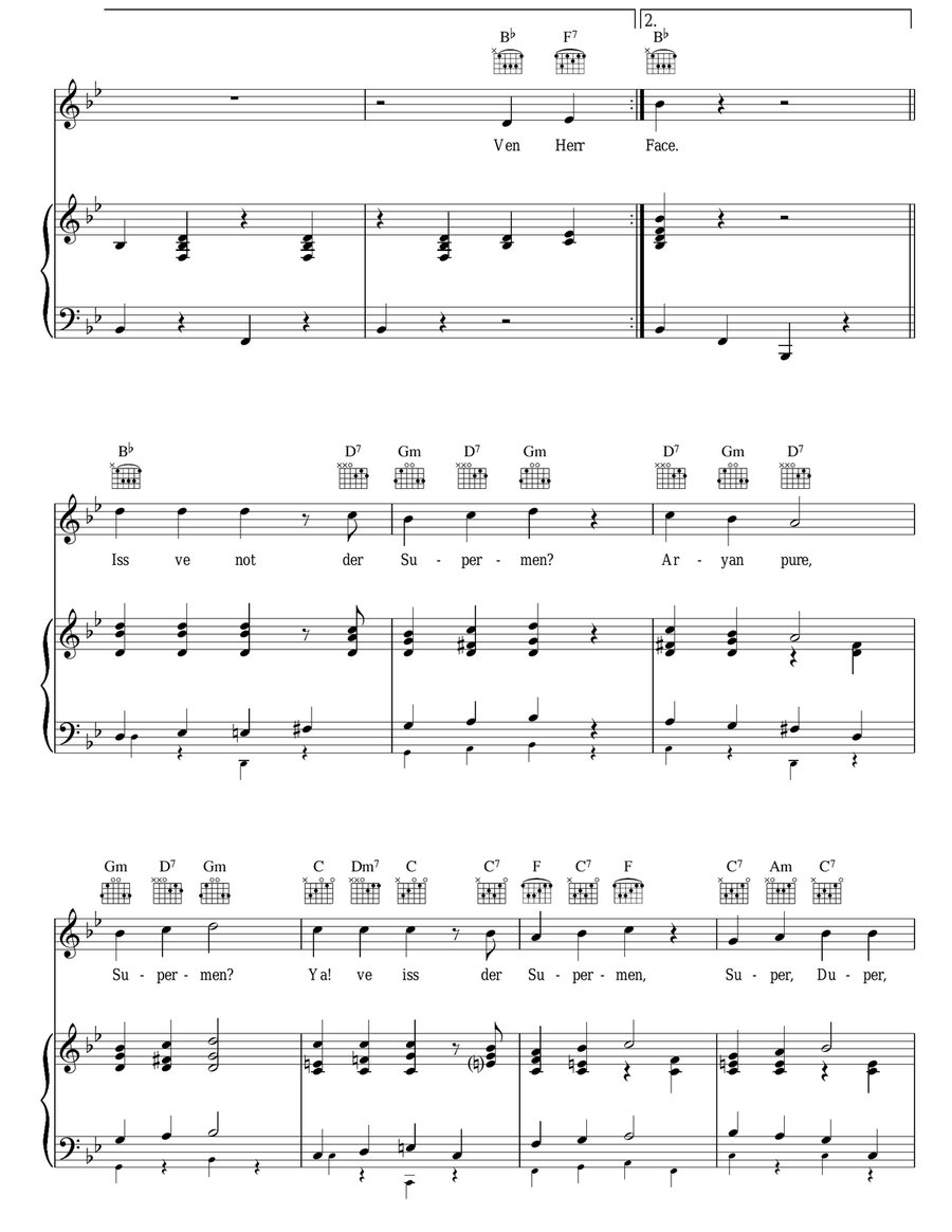 Der Fuehrer's Face Acoustic Guitar scores gallery preview page 3