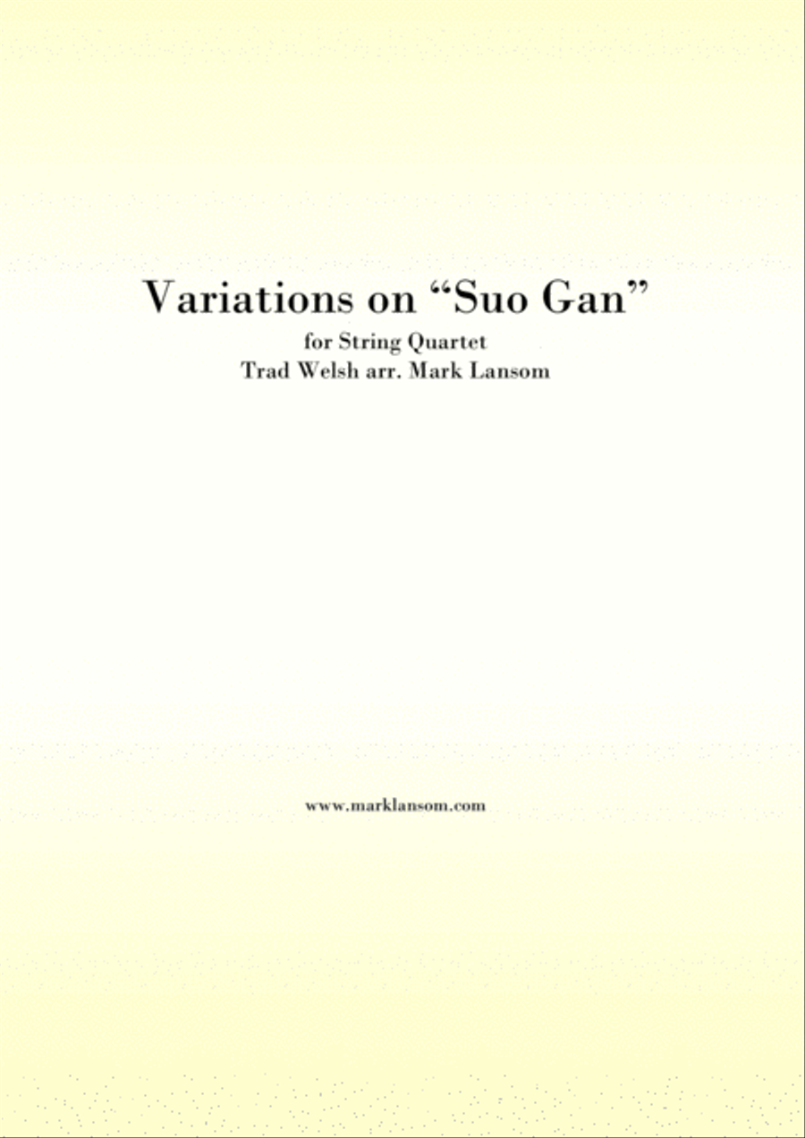 Variations on "Suo Gan" for String Quartet image number null