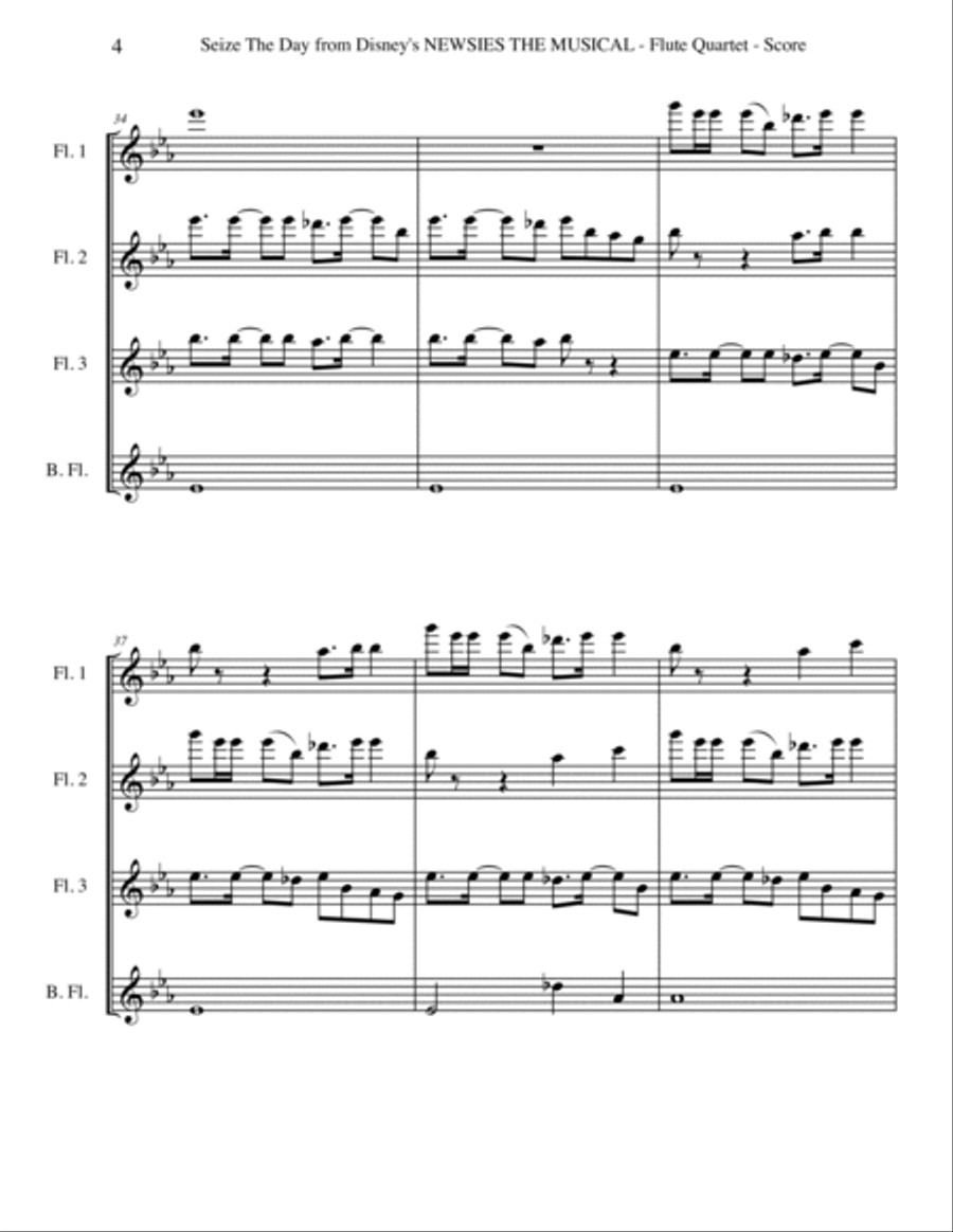 Seize The Day Woodwind Quartet scores gallery preview page 4