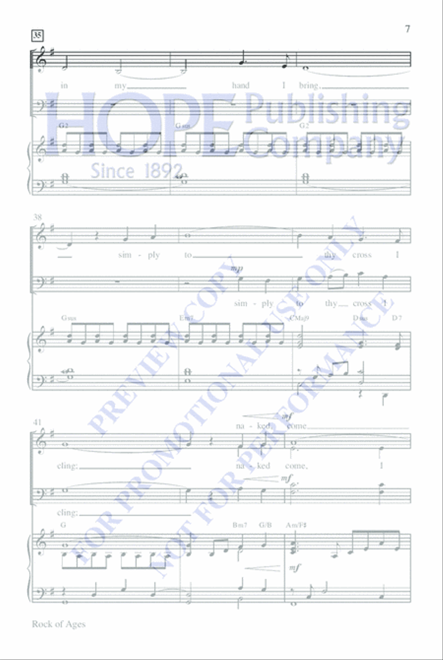 Rock of Ages Rock of Ages 4-Part scores gallery preview page 6