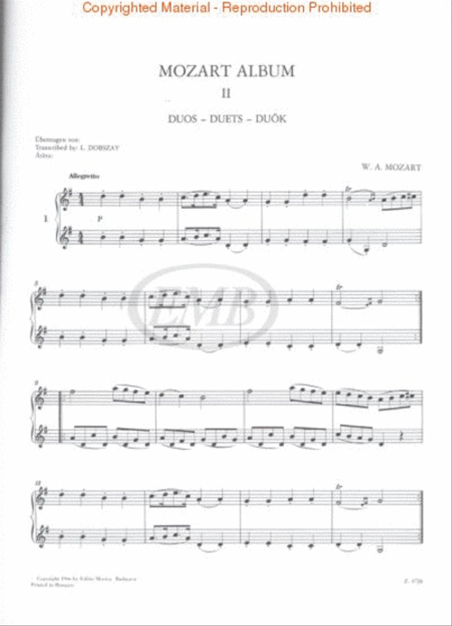 Album for Violin - Volume 2: Duos String Duet scores gallery preview page 2