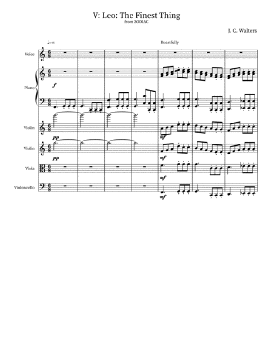 Leo: The Finest Thing Leo: The Finest Thing Chamber Orchestra scores gallery preview page 1