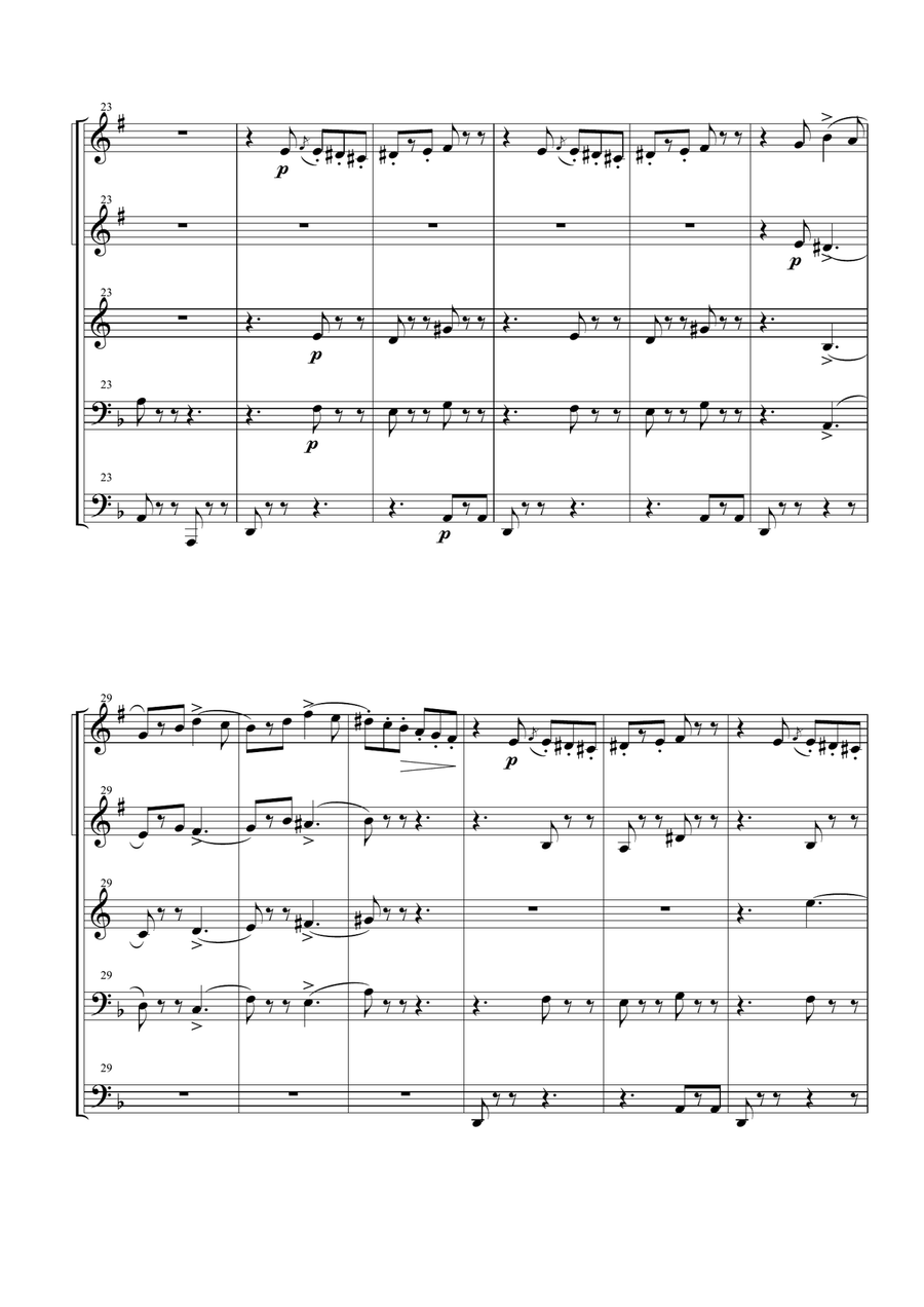 Funeral March of a Marionette for Brass Quintet Funeral March of a Marionette for Brass Quintet Brass Quintet scores gallery preview page 3