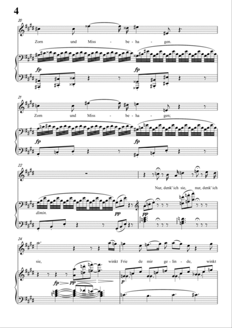 Schubert-Sonnet III in E for Vocal and Piano Voice scores gallery preview page 5