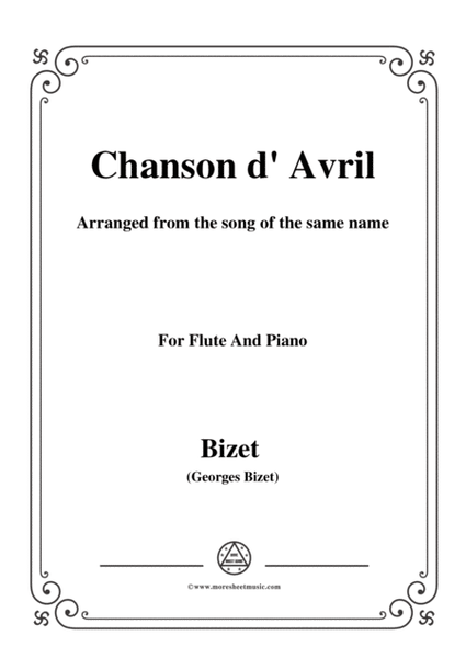 Bizet-Chanson d' Avril,for Flute and Piano image number null