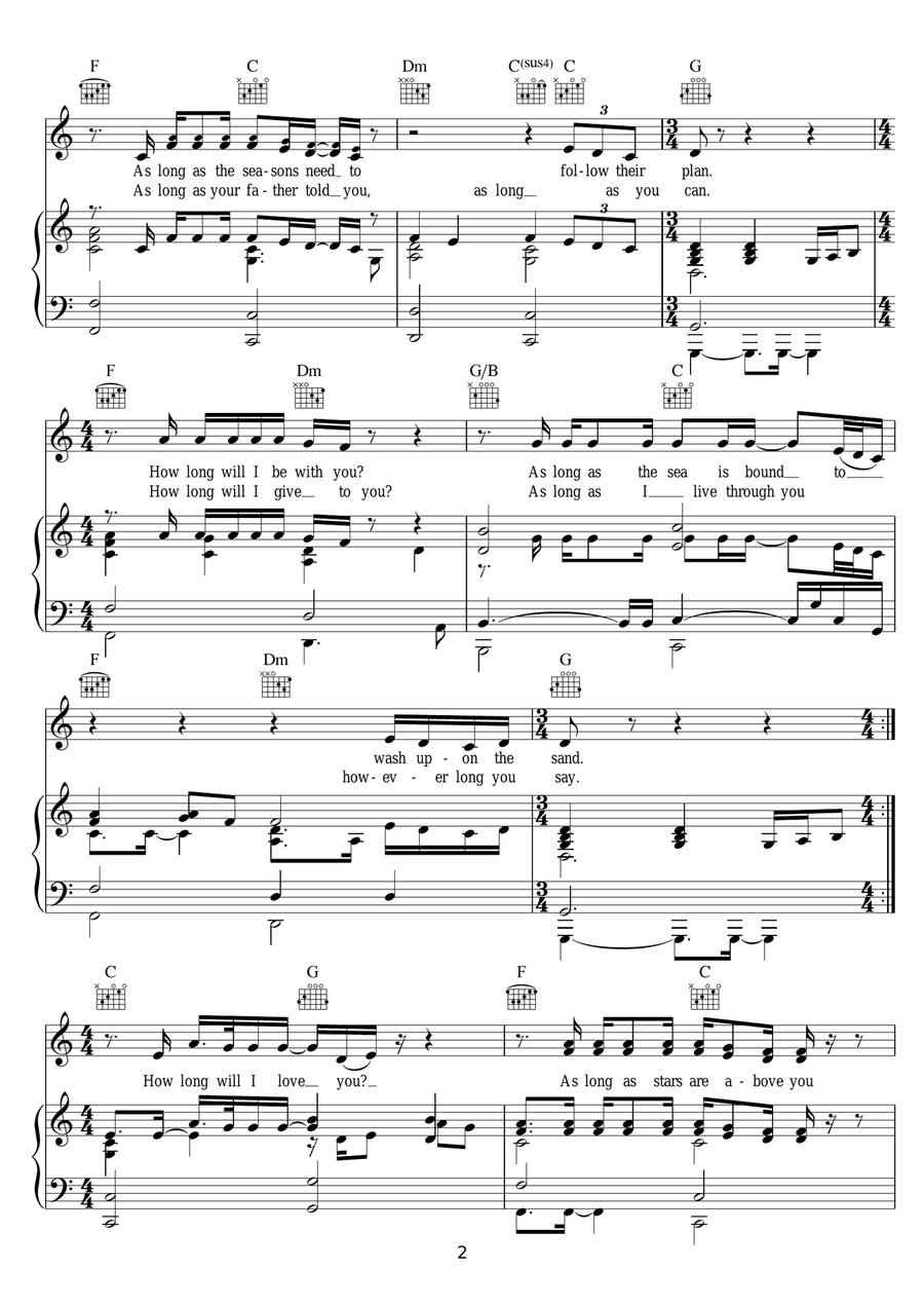 How Long Will I Love You How Long Will I Love You Acoustic Guitar scores gallery preview page 2