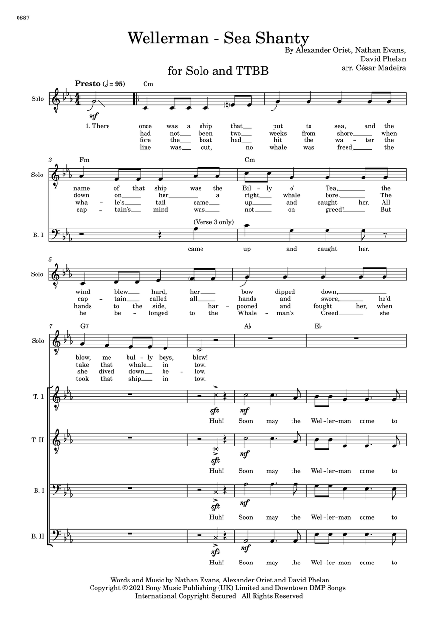 Wellerman Wellerman TTBB scores gallery preview page 2