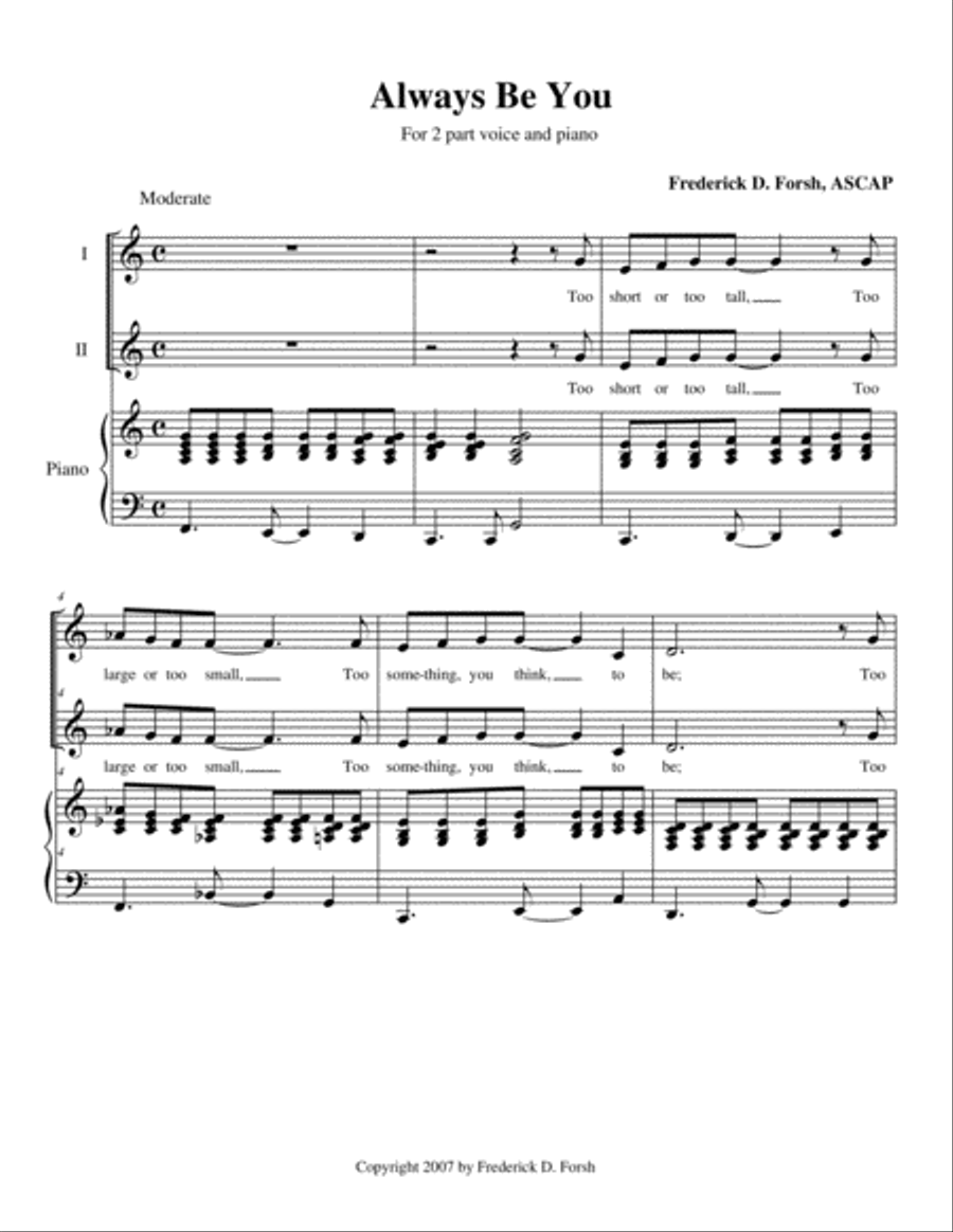 Always Be You 2-Part scores gallery preview page 1