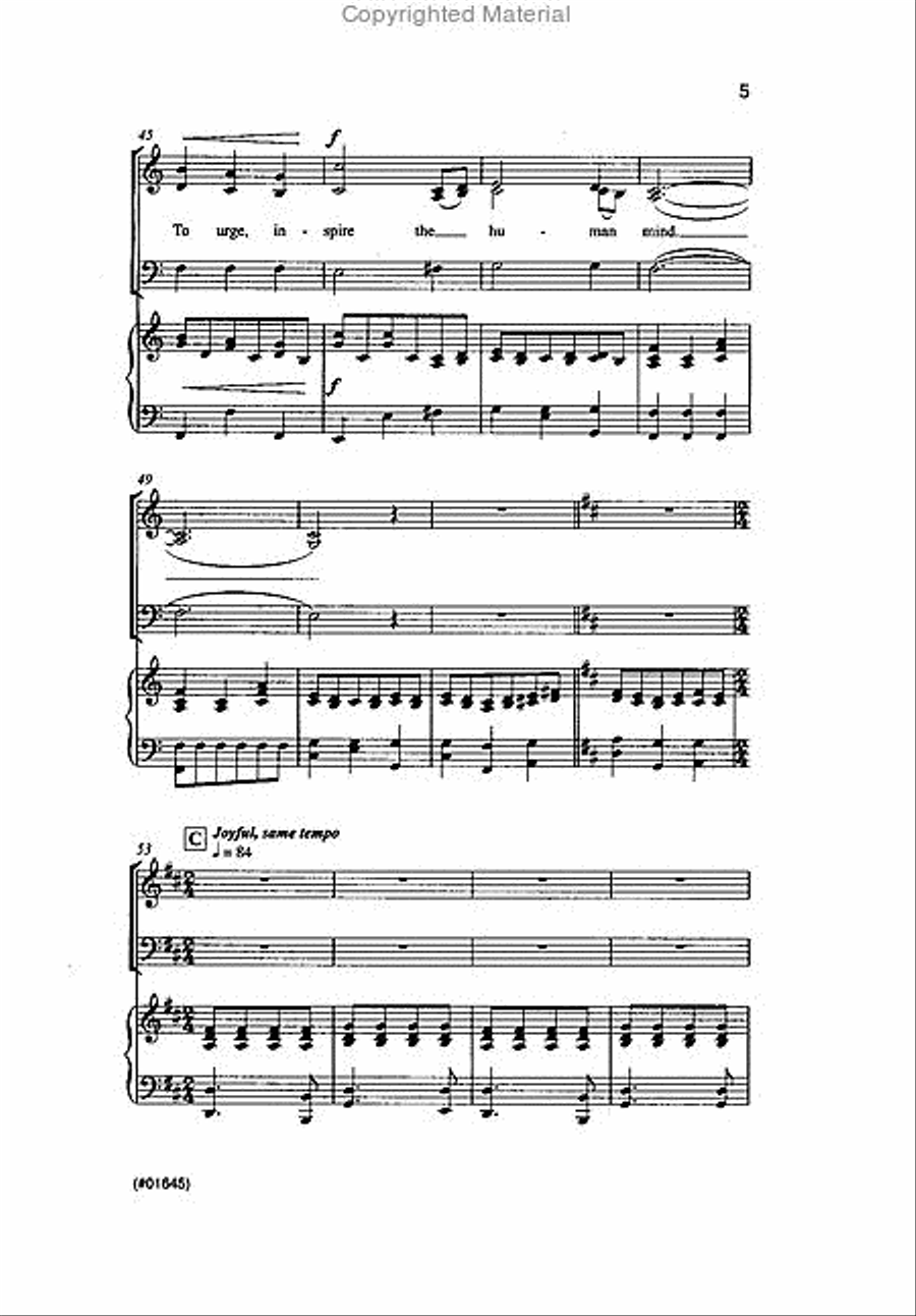 Come Follow Me Medley - SAB 3-Part scores gallery preview page 3
