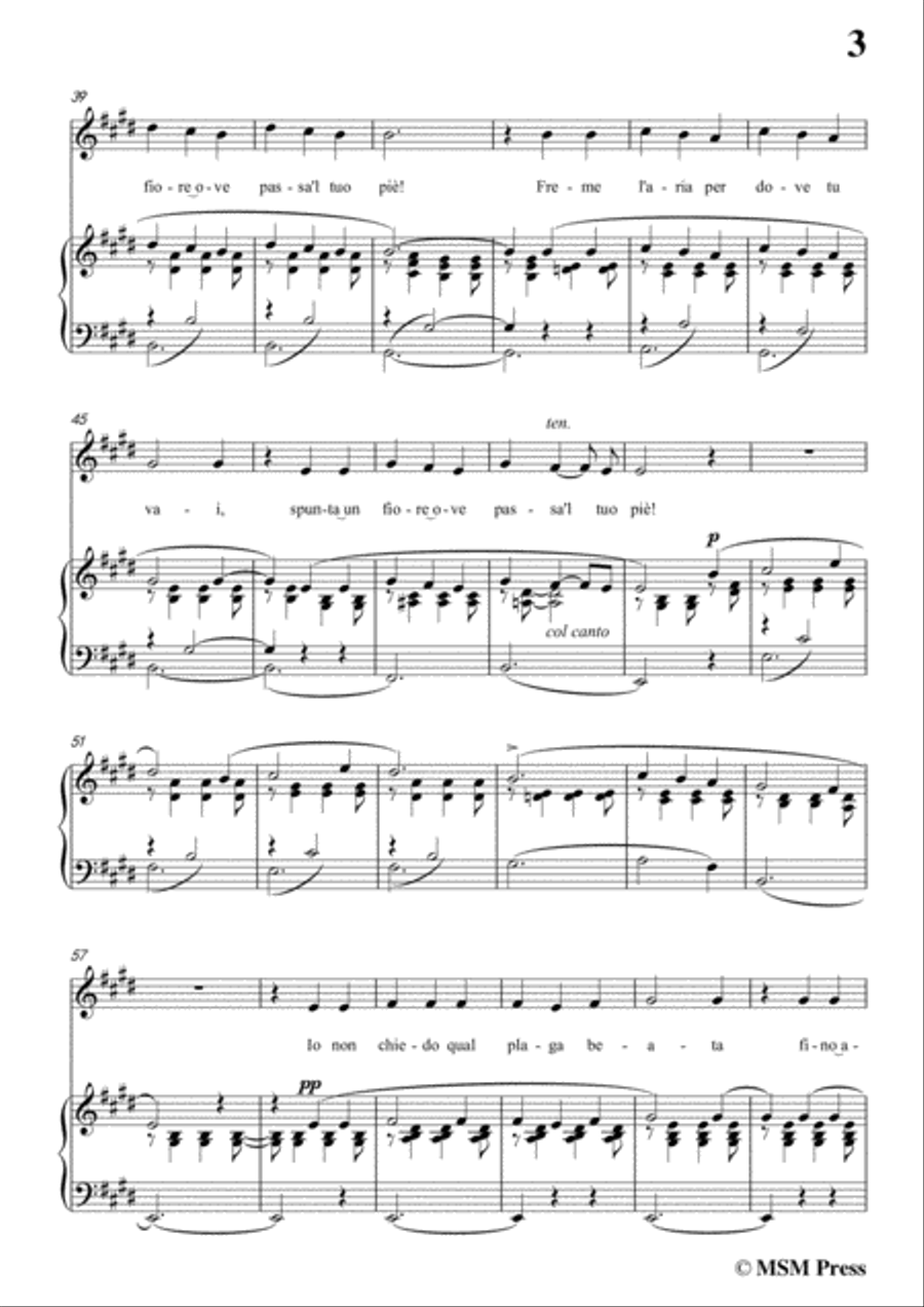 Tosti-Malìa in E Major,for Voice and Piano Voice Solo scores gallery preview page 5