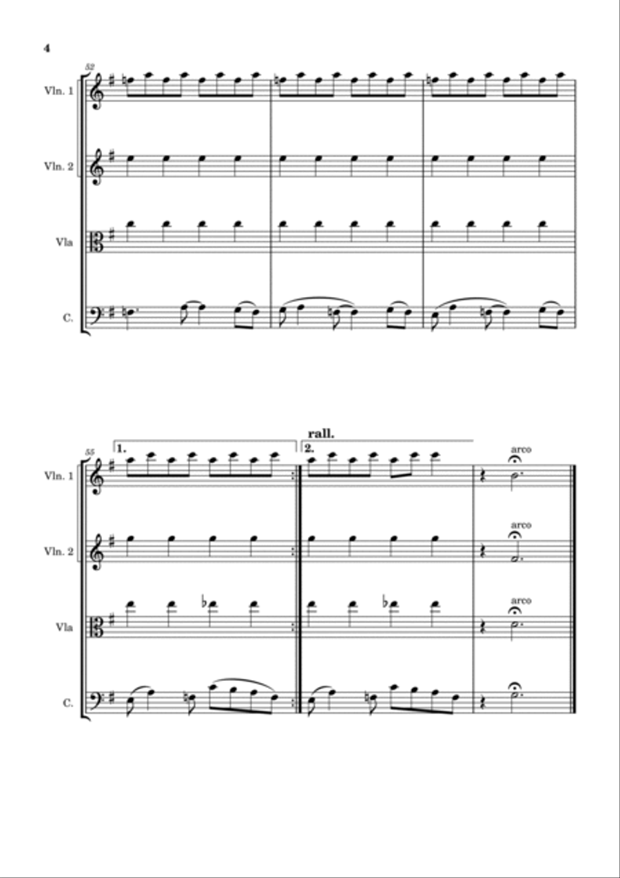 Bundle Of Joy String Quartet scores gallery preview page 4