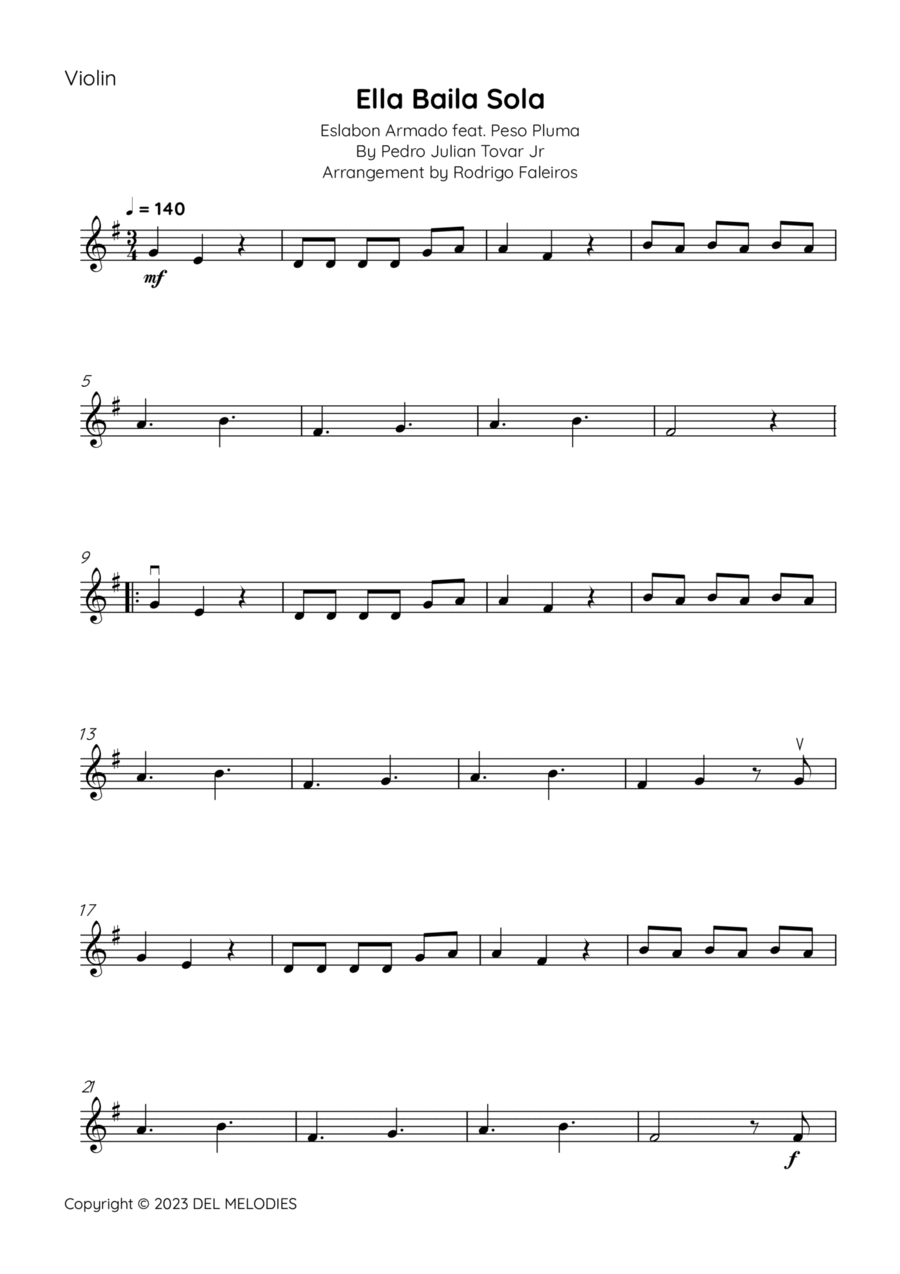Ella Baila Sola Violin Solo scores gallery preview page 1