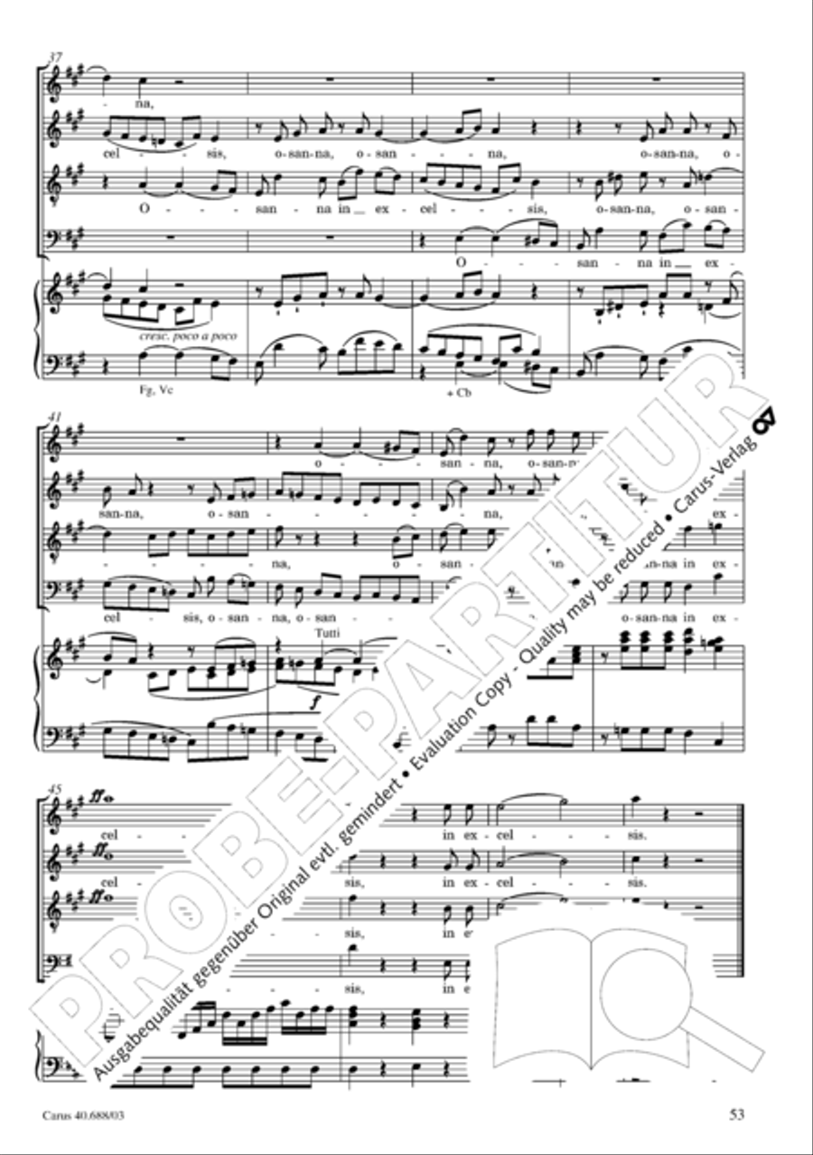 Mass in C Major 4-Part scores gallery preview page 54
