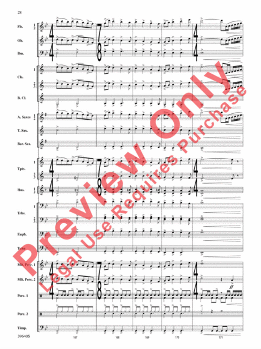Ancient Carol Variants Concert Band scores gallery preview page 29