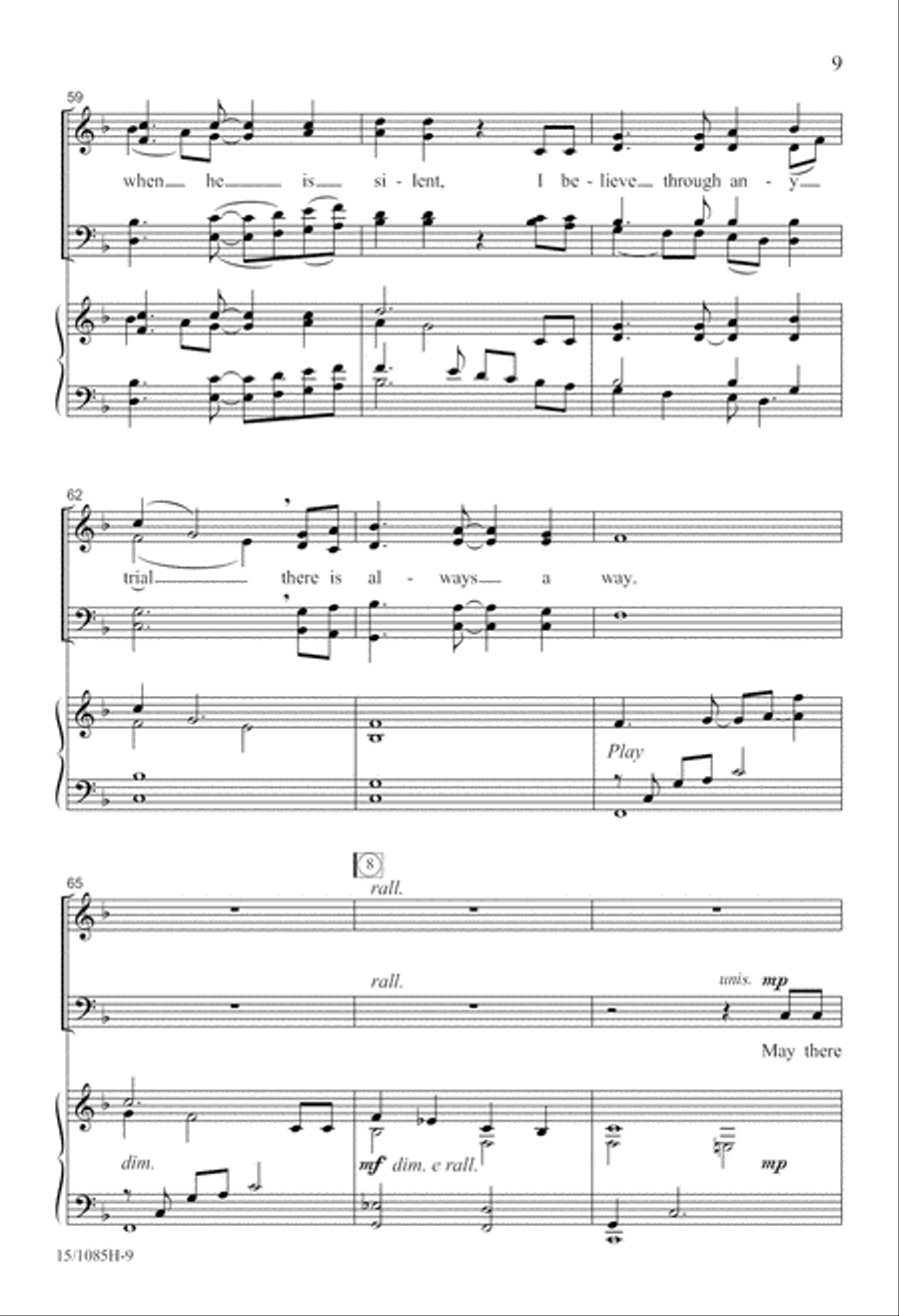 Inscription of Hope 4-Part scores gallery preview page 10